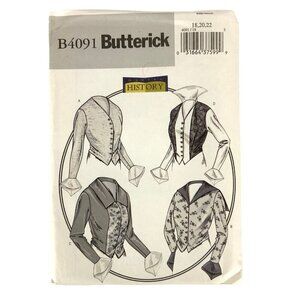 Butterick History B4091 Basque Shirt Blouse 1914 Sewing Pattern Size 18-22 Uncut